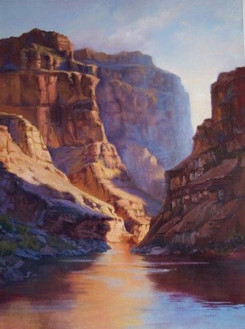 Click to view detail for Rock, River & Reflection 48x36