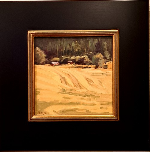 Rolling Wheat Fields 8x8 $355 at Hunter Wolff Gallery
