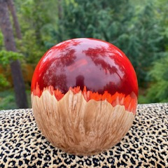 SH238 Maple & Ruby Red Orb $225 at Hunter Wolff Gallery