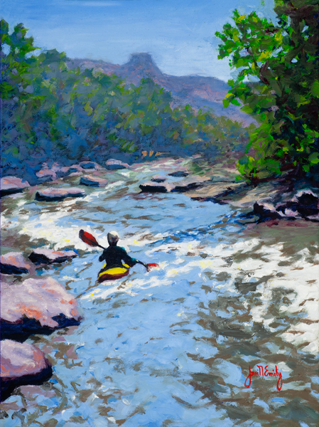 Running Clear Creek 12x16 $1600 at Hunter Wolff Gallery