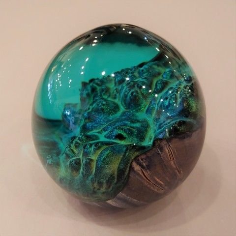 SH070  Sphere - Green/Blue Alpine Nights at Hunter Wolff Gallery