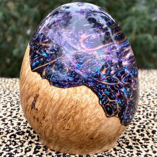 SH186 Purple Egg Maple Burl $200 at Hunter Wolff Gallery