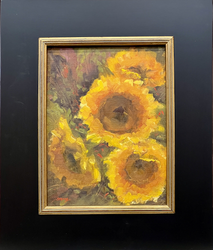 Sunflowers  12 x 9 $490 by KAREN STORM