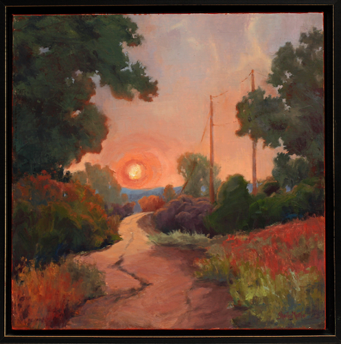 Click to view detail for Setting Sun Through The Haze 16x16 $870