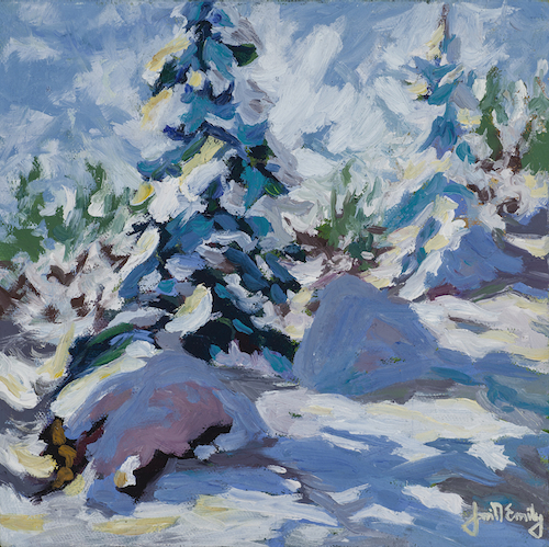 Snow One 8x8 $750 at Hunter Wolff Gallery