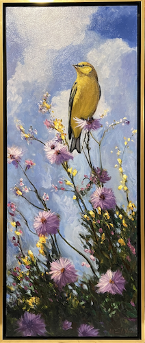Click to view detail for Song Bird - Yellow Finch 40x16 $2880