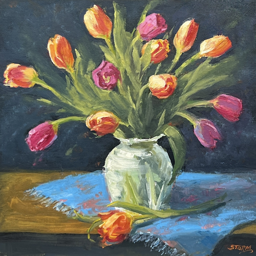 Spring Cheer 12x12 $675 at Hunter Wolff Gallery