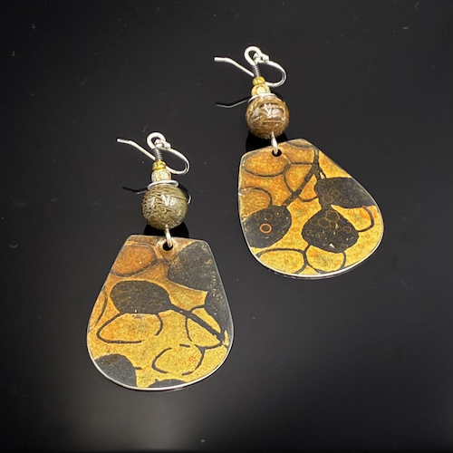 Click to view detail for TC-113 Earrings Lime Oversized $115
