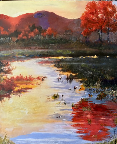 Tarn 36h x 30w  $2100  at Hunter Wolff Gallery