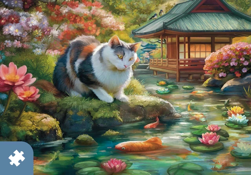 Click to view detail for MP-028 The Koi and The Kitty Encounter 1000 pcs $180