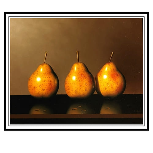 Three Golden Pears 8x10 $985 at Hunter Wolff Gallery