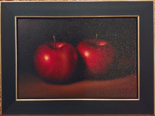 Two Red Apples 5x7 $300 at Hunter Wolff Gallery