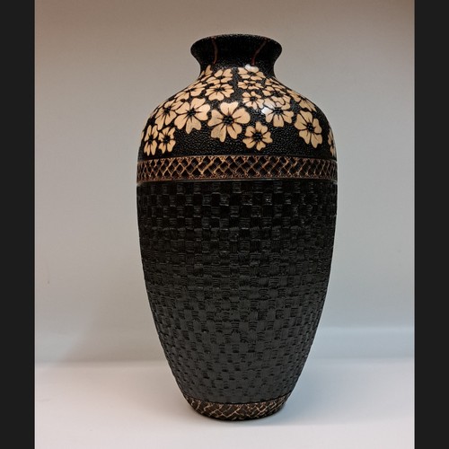 VL-003 Vase, Flower Series #16 11.75x6 $1800 at Hunter Wolff Gallery