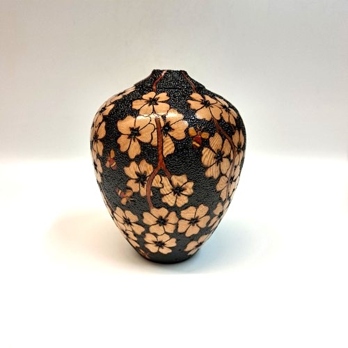 VL-005 Vase, Flower Series 5.5x4.5 $320 at Hunter Wolff Gallery