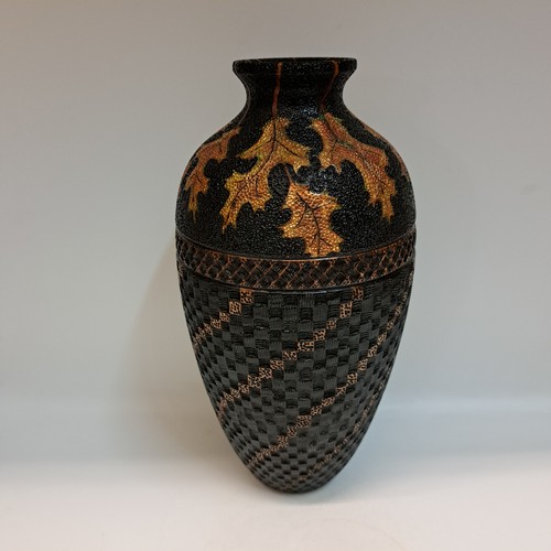 VL-010 Vase, Oak Leaves $900 at Hunter Wolff Gallery