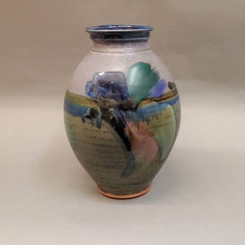 Click to view detail for Vase, Blue & Green 10