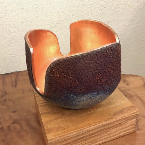 WB-1399 Raku Glow Pot 5x6 $365 at Hunter Wolff Gallery