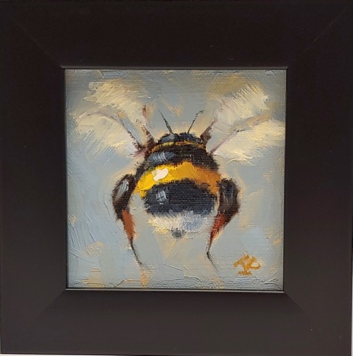 Bee Happy 4x4 $225 at Hunter Wolff Gallery