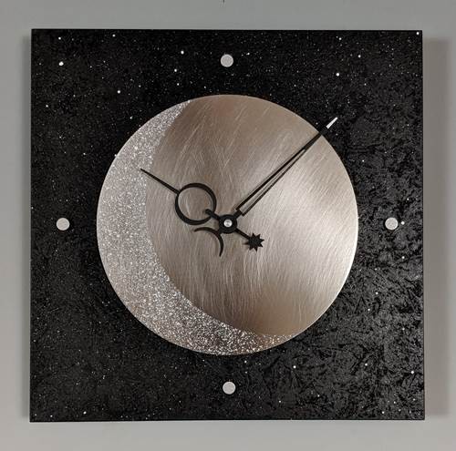 Click to view detail for LL-013 Clock, Eclipse Wall  12x12x2 $170