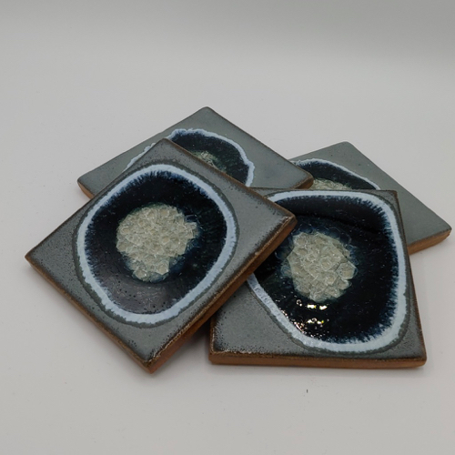 Click to view detail for KB-590 Coasters Set of 4 Gray $43