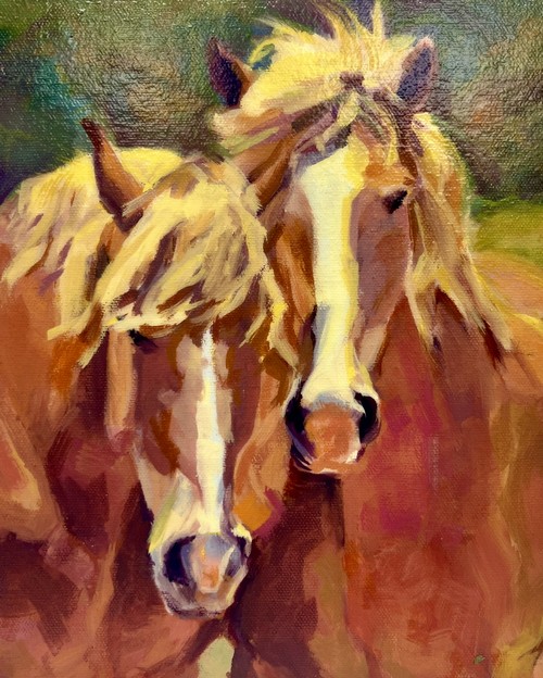 Sisters 10x8 $400 at Hunter Wolff Gallery