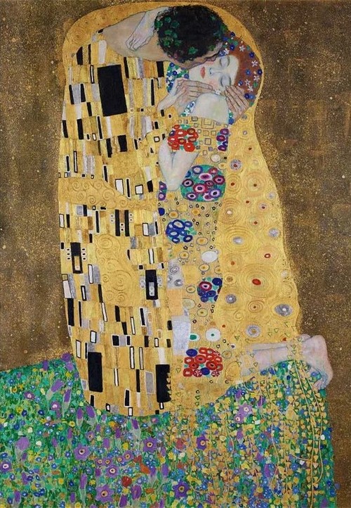 Click to view detail for MP-010 The Kiss by Gustav Klimt 18x12.8 $108